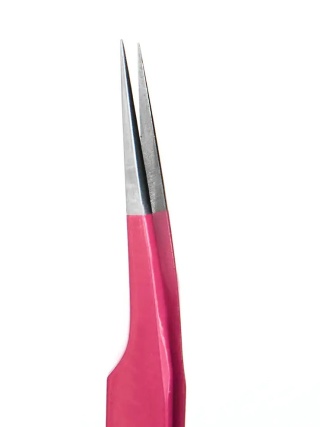 Pęseta różowa prosta F + etui