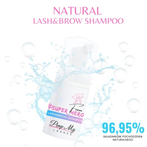 Pianka szampon do brwi i rzęs przedłużanych Super Hero Foam Pianka szampon do brwi i rzęs przedłużanych Super Hero Foam