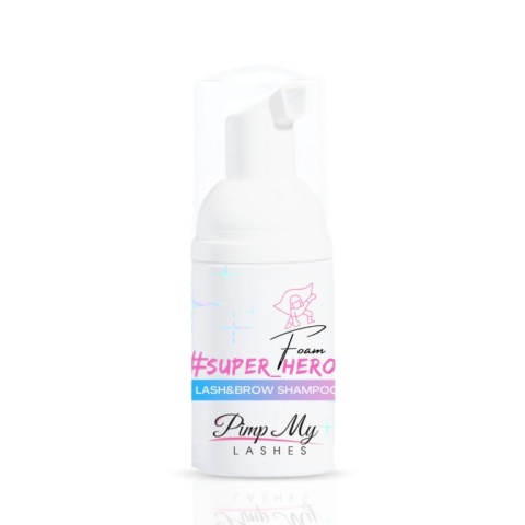 Pianka szampon do brwi i rzęs przedłużanych Super Hero Foam Pianka szampon do brwi i rzęs przedłużanych Super Hero Foam